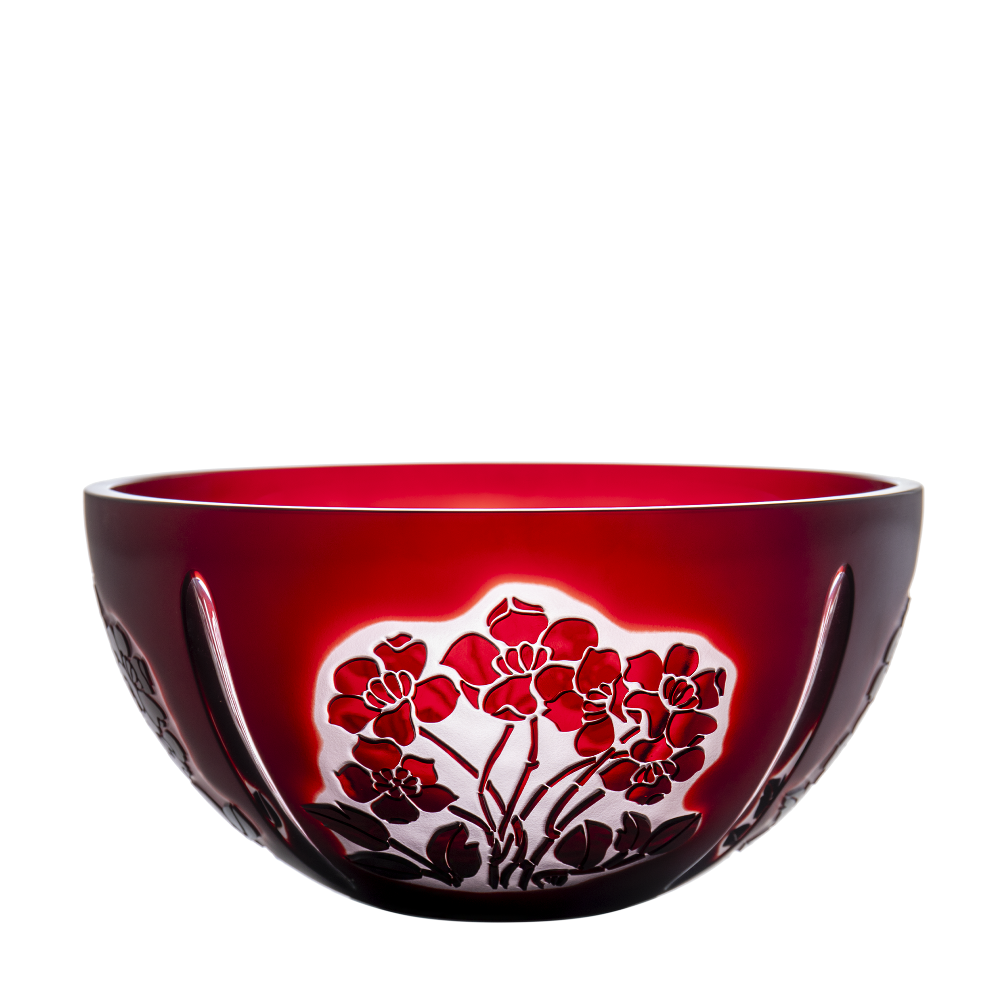 Poppy Double Cased Ruby Red Bowl 11.8 in