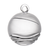 Silver Ribbon Frosty Kugel Ornament 2.8 Zoll