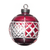 Frosty Ruby Red Ball Ornament 2,9 Zoll