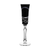 Birks Crystal Silver Ribbon Black Champagne Flute