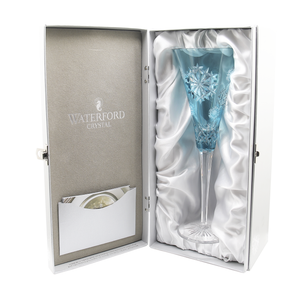 Flûte à champagne turquoise '2018 Happiness' de Waterford Snowflake Wishes