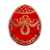 Fabergé Gatchina Ruby Red Egg with Gold Accent 3.5 in