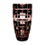Geometry Double Cased Black Ruby Red Vase 10.2 in