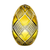 Waffle Golden Egg Paperweight 7.1 in