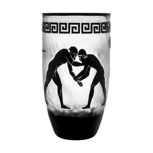 Olympics III Double Cased Black Vase 11.8 in