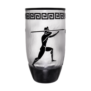 Olympics III Cristal double Noir Vase 11.8 In
