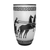 Vase Double Cased Noir Chariot Olympique 11.8 po