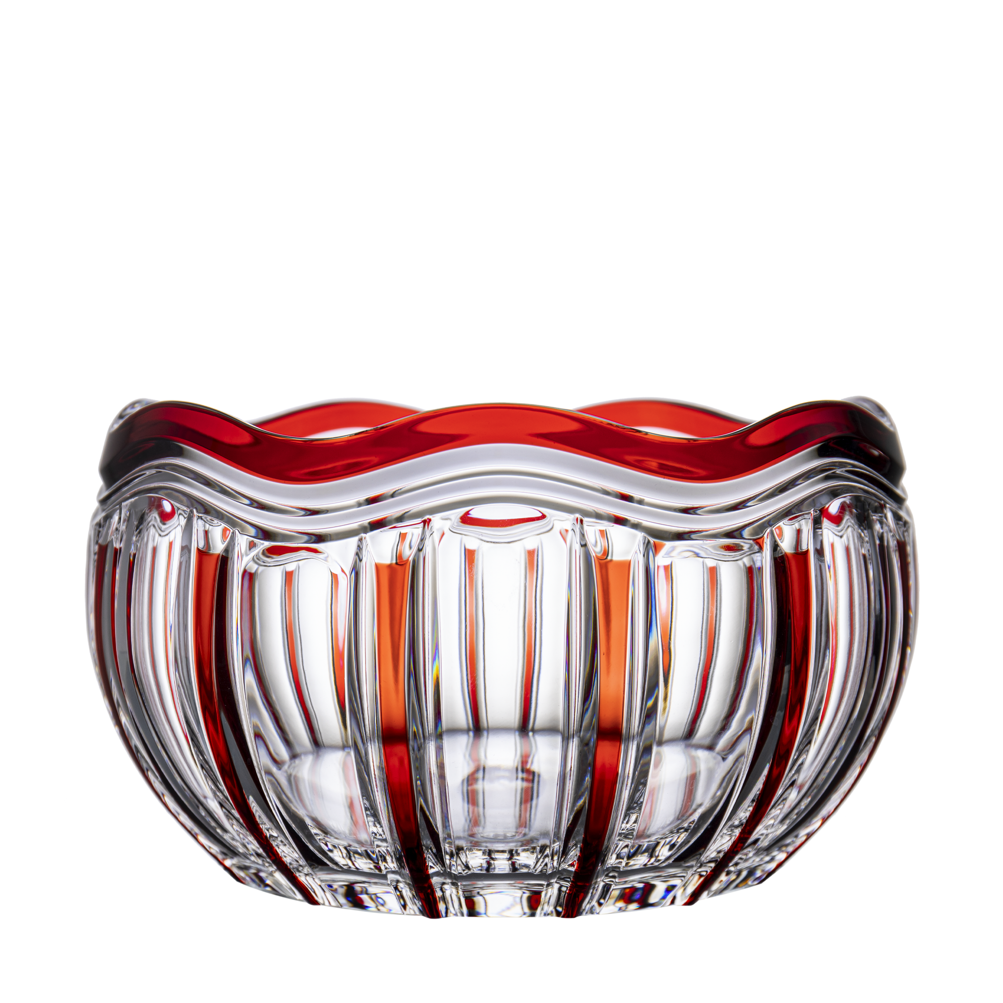 Fabergé Bruxelles Ruby Red Bowl 11.8 in