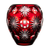 Vaso Ruby Red Snowflake Dreams 6.9 in