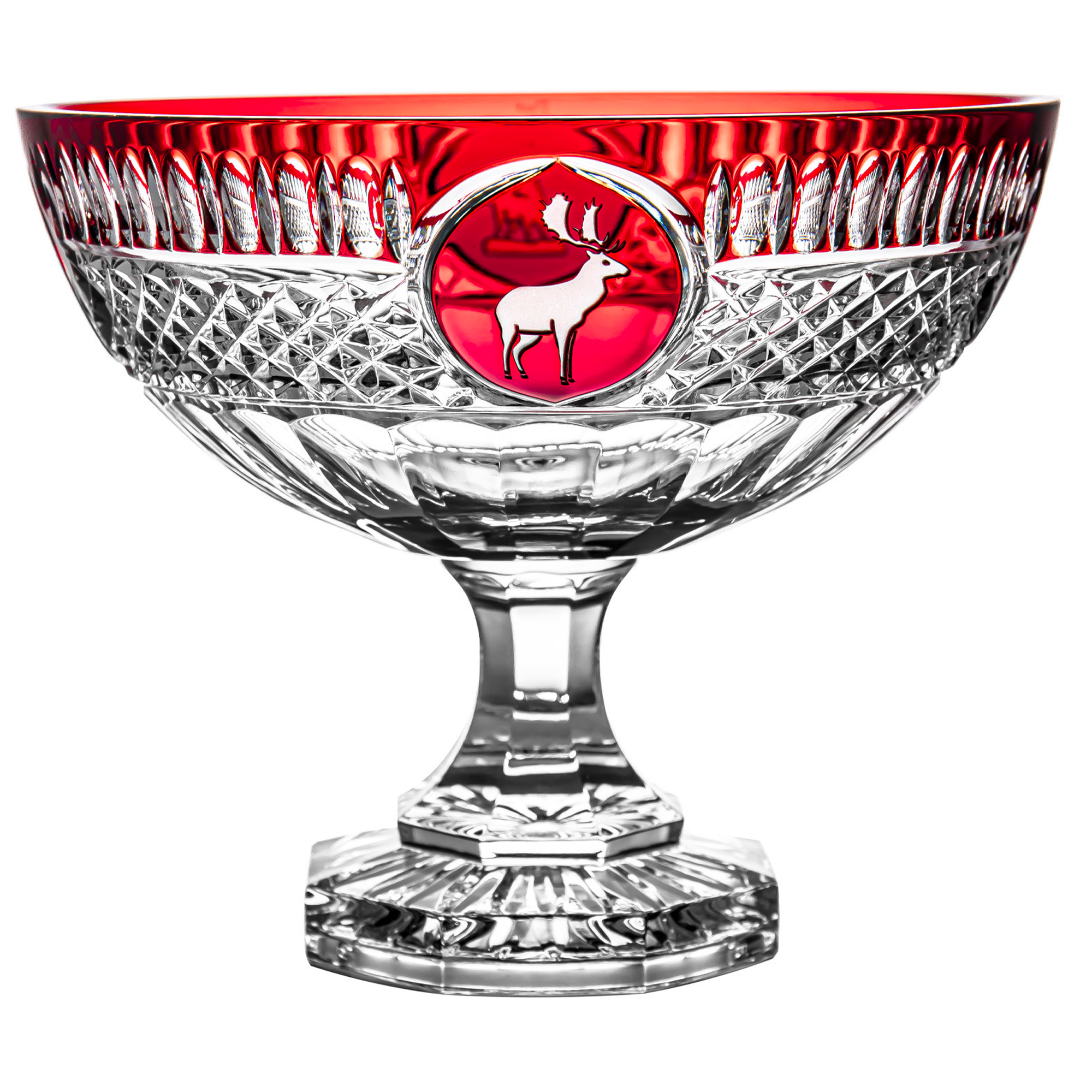 Fabergé Hunter Ruby Red Bowl 9.8 in