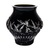 Vase Waterford Fleurology Cleo Noir avec bordure dorée 7.1 in