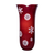 Vase blanc rouge rubis double couche 11,8 po