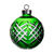 Holly Green Ball Ornament 2,9 Zoll