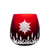 Bougeoir Rouge Rubis Snowflake 3.3 in