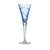 Birks Kristall Silberband Hellblau Champagnerglas