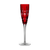 Birks Crystal Square Ruby Red Champagne Flute