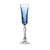 Birks Kristall Silberband Hellblau Champagnerglas